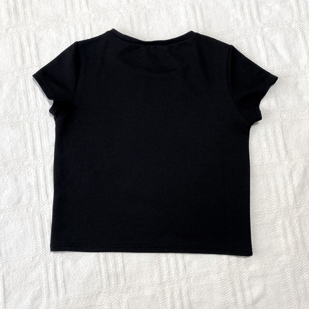 Waffle Structured Crop Top - Picture 2 of 4
